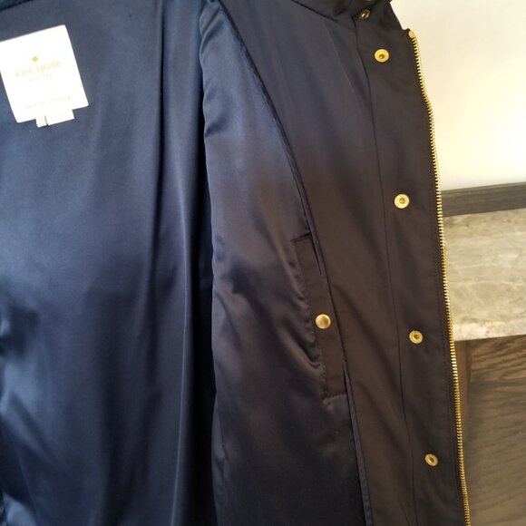 Kate Spade Funnel-Neck Puffer Coat With Bow - Picture 4 of 9